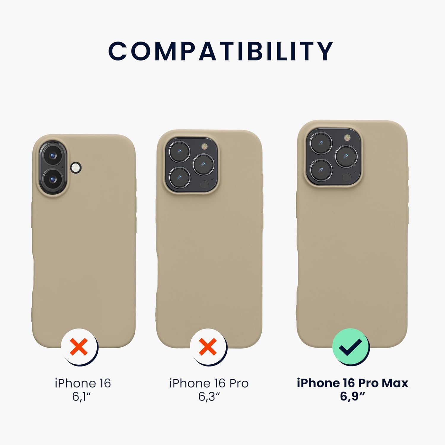 KW iPhone 16 Pro Max Λεπτή Θήκη Σιλικόνης TPU - Cream