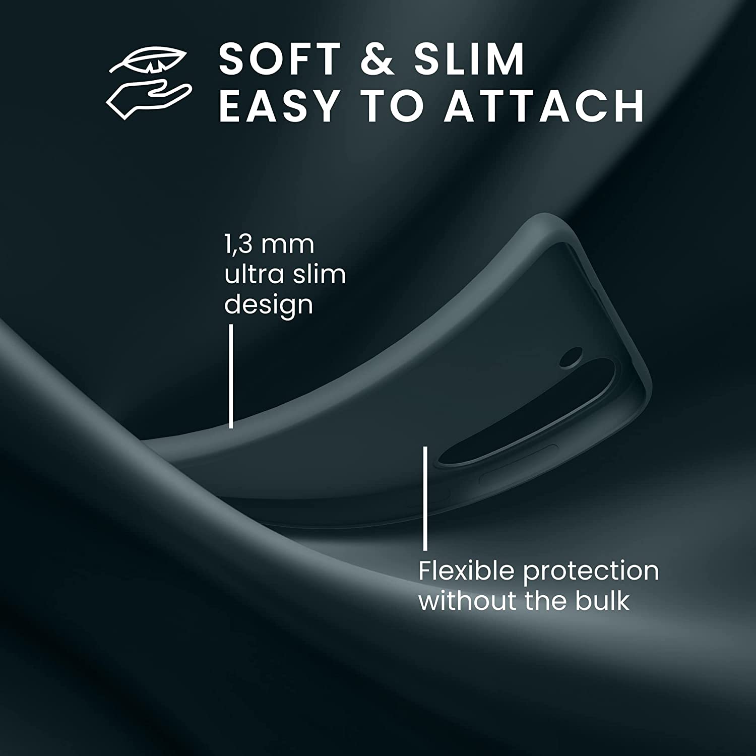 KW Samsung Galaxy S23 Θήκη Σιλικόνης TPU - Dark Slate - 60282.202