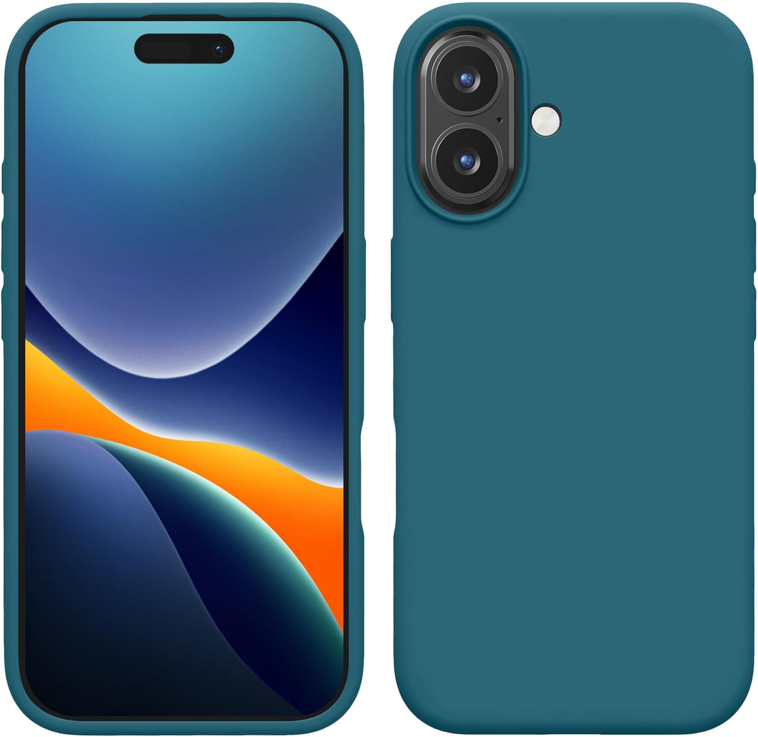 KW iPhone 16 Plus Θήκη Σιλικόνης Rubberized TPU - Petrol Matte