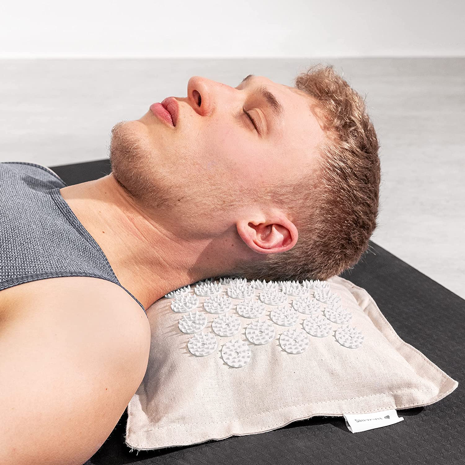 Navaris Eco-Friendly Σετ με Χαλάκι και Μαξιλάρι Μασάζ - White / Beige - 51747.11.02