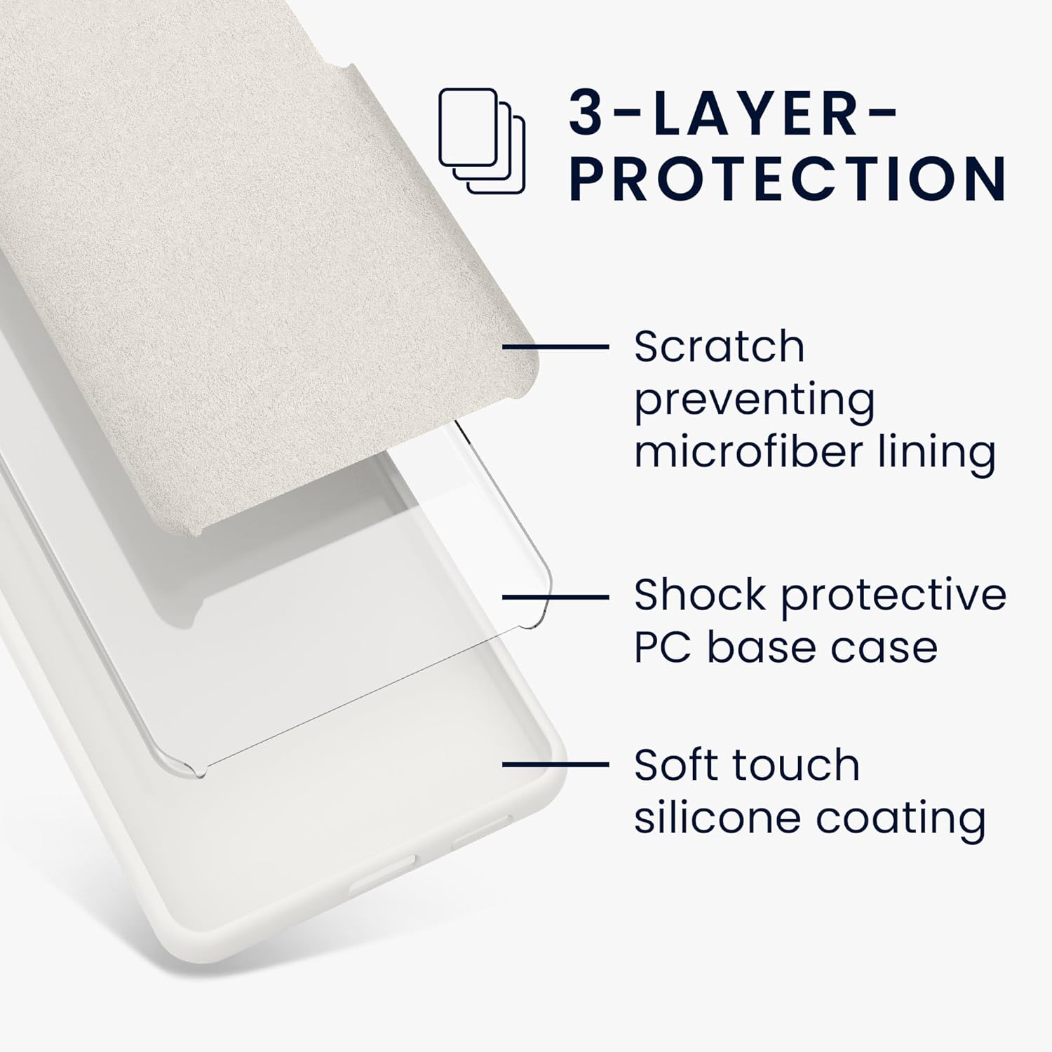 KW iPhone 16 Pro Max Θήκη Σιλικόνης Rubberized TPU - White