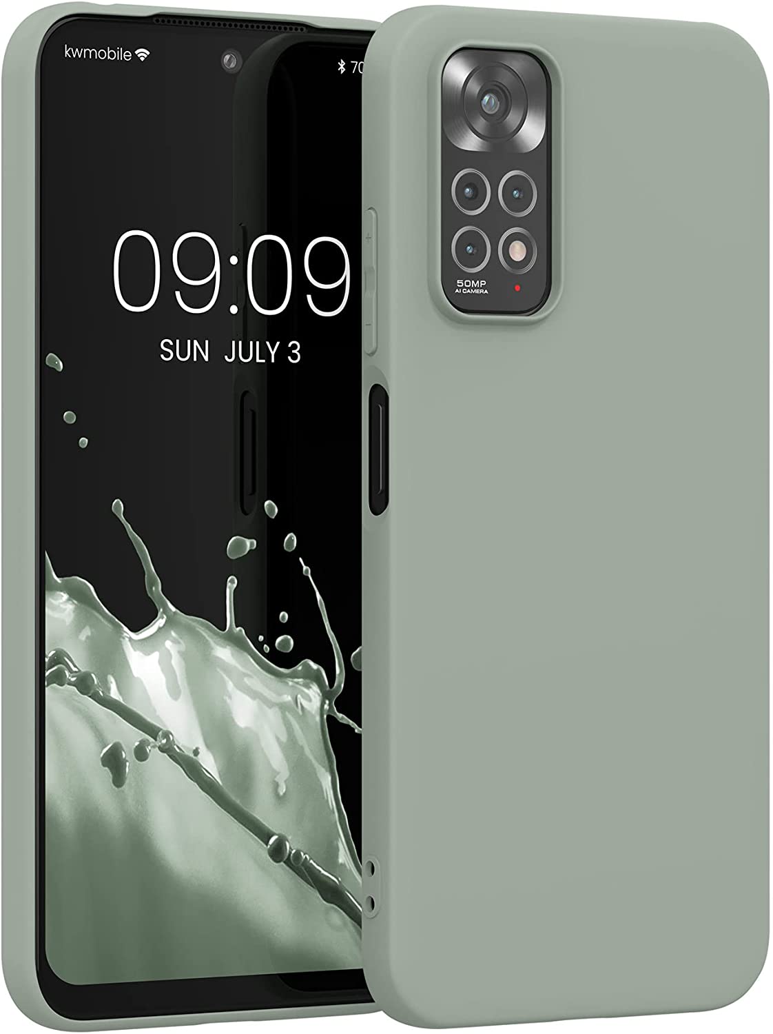 KW Xiaomi Redmi Note 11 / Redmi Note 11S Θήκη Σιλικόνης TPU - Grey Green - 57368.172
