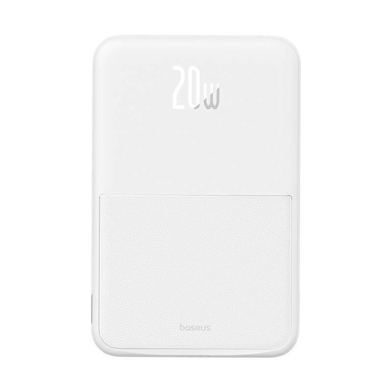 Baseus MagPro Magnetic PPCXZ05 - Ασύρματο MagSafe PowerBank 5000mAh 20W με Καλώδιο Type-C to Type-C - White
