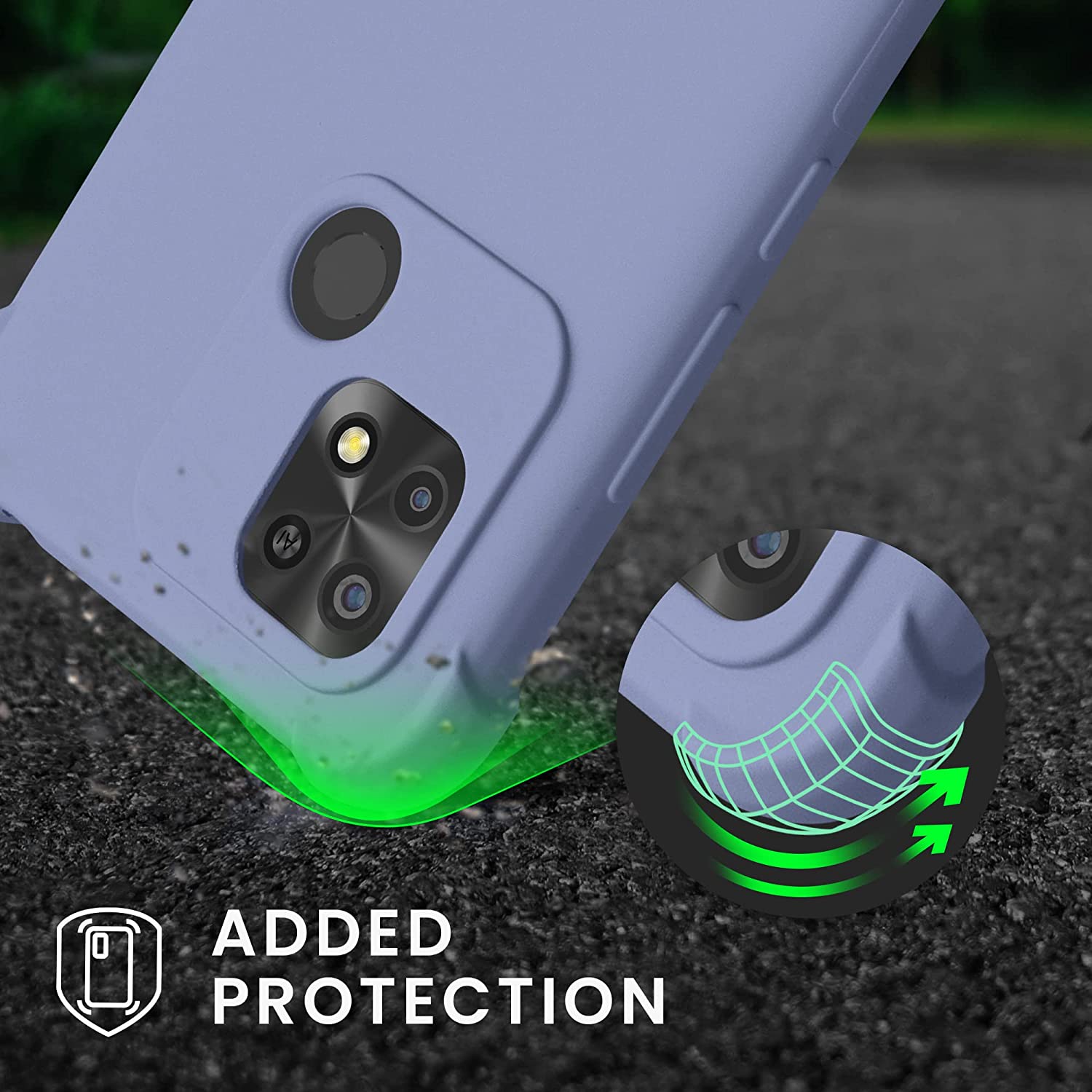 KW Xiaomi Redmi 10C Θήκη Σιλικόνης TPU με Λουράκι - Lavender - 59233.108