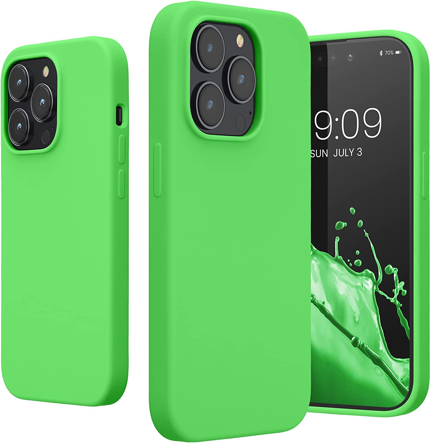 KW iPhone 14 Pro Θήκη Σιλικόνης TPU - Lime Green - 59073.159