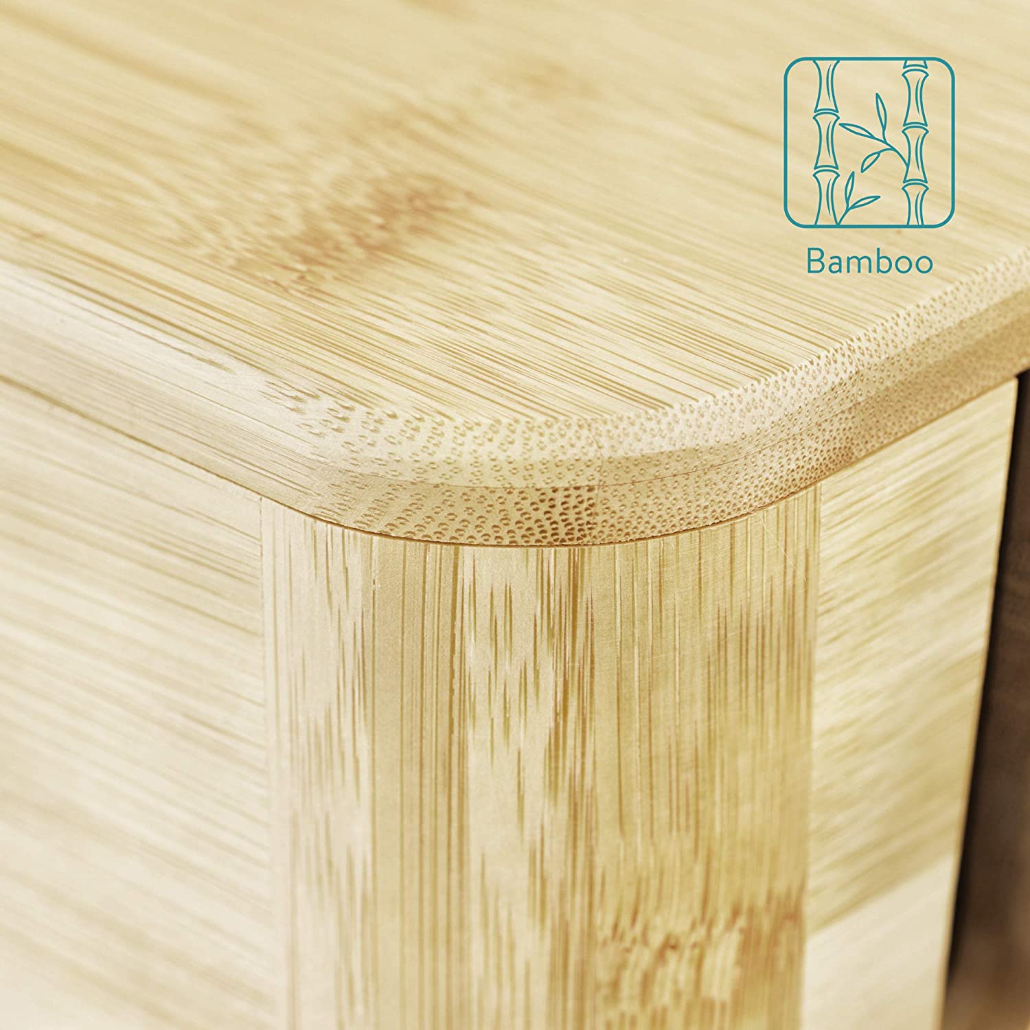 Navaris Κουτί Οργάνωσης Καλωδίων με Καπάκι - Bamboo - 52804.01