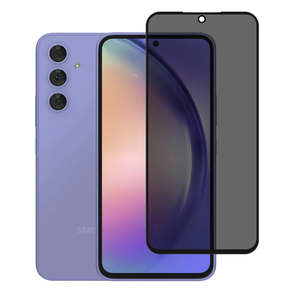 Tuniq Samsung Galaxy A54 5G - Privacy Προστασία Οθόνης - Full Screen Αντιχαρακτικό Γυαλί Tempered Glass - Μαύρο