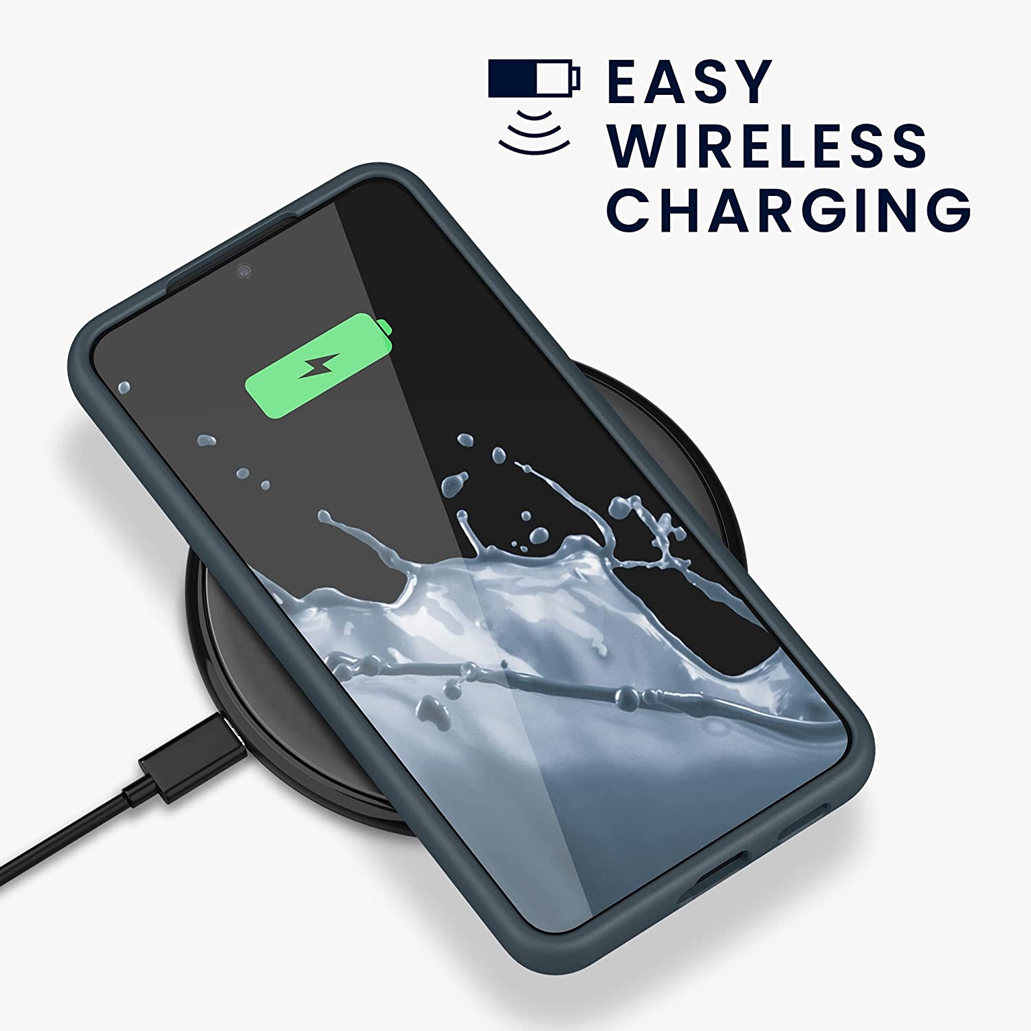 KW Samsung Galaxy S22 Plus Θήκη Σιλικόνης Rubberized TPU - Slate Grey - 56761.202