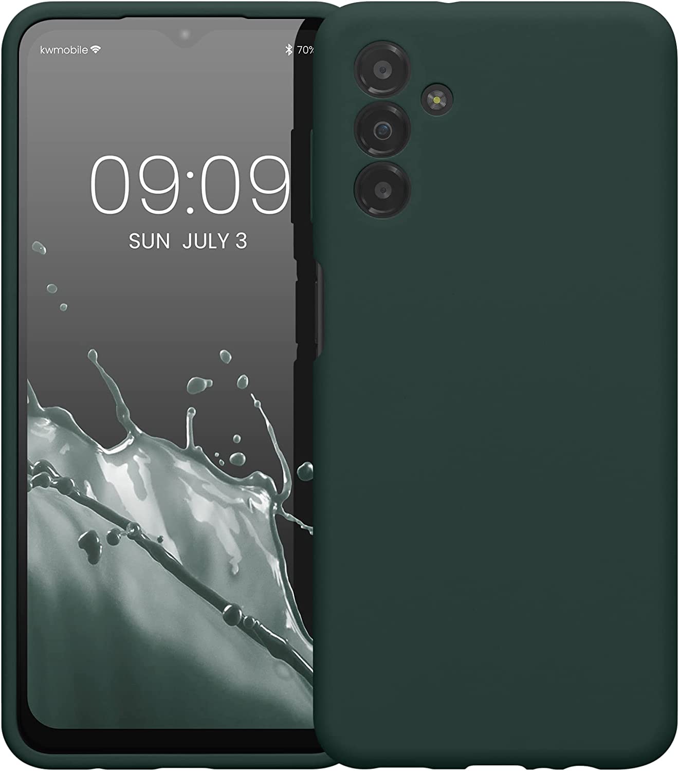 KW Samsung Galaxy A13 5G Θήκη Σιλικόνης Rubberized TPU - Moss Green - 59453.169