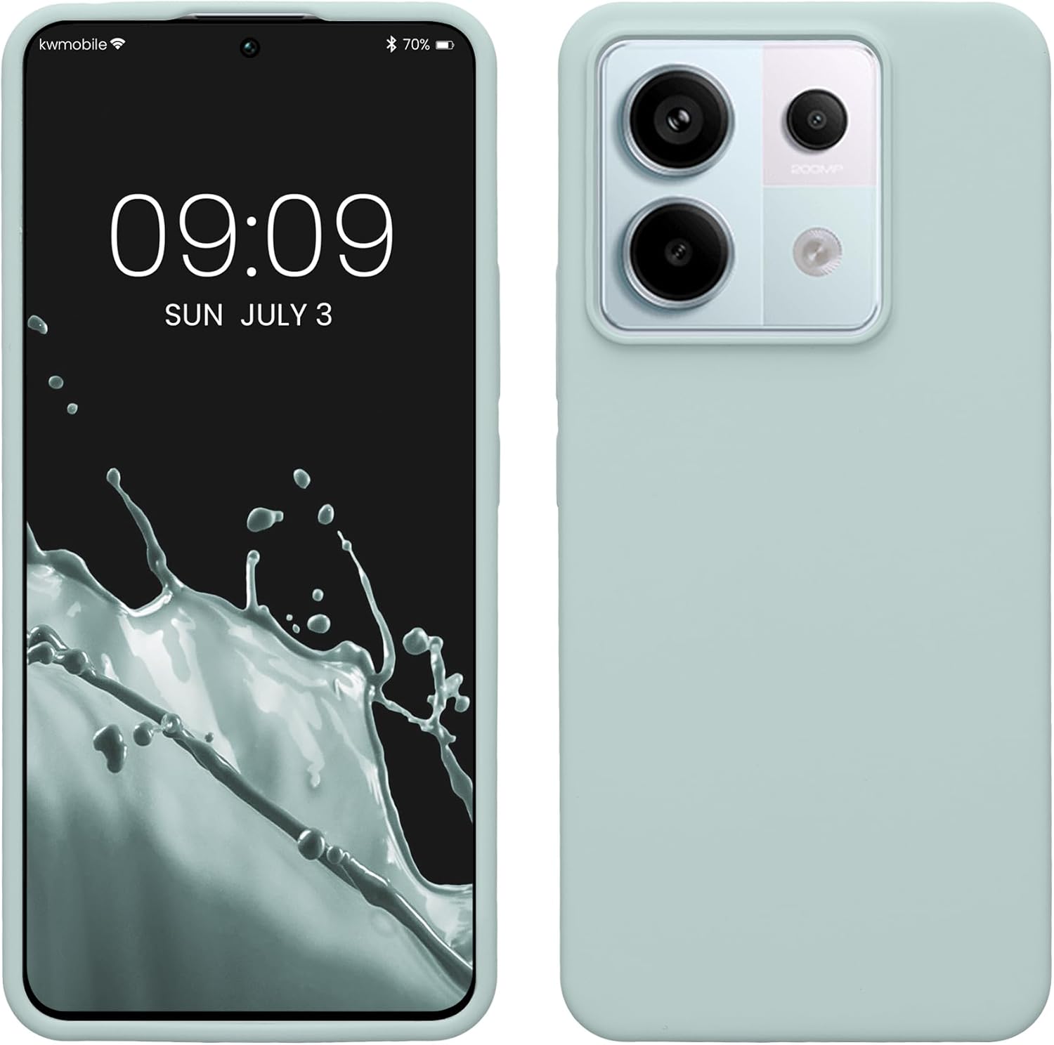 KW Xiaomi Redmi Note 13 Pro 5G / Poco X6 5G Θήκη Σιλικόνης Rubberized TPU - Cool Mint