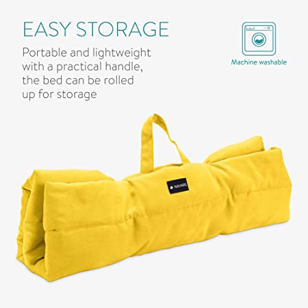 Navaris Φορητό Κρεβάτι για Κατοικίδια - 86.5 x 65 x 1 cm - Yellow - 55579.06