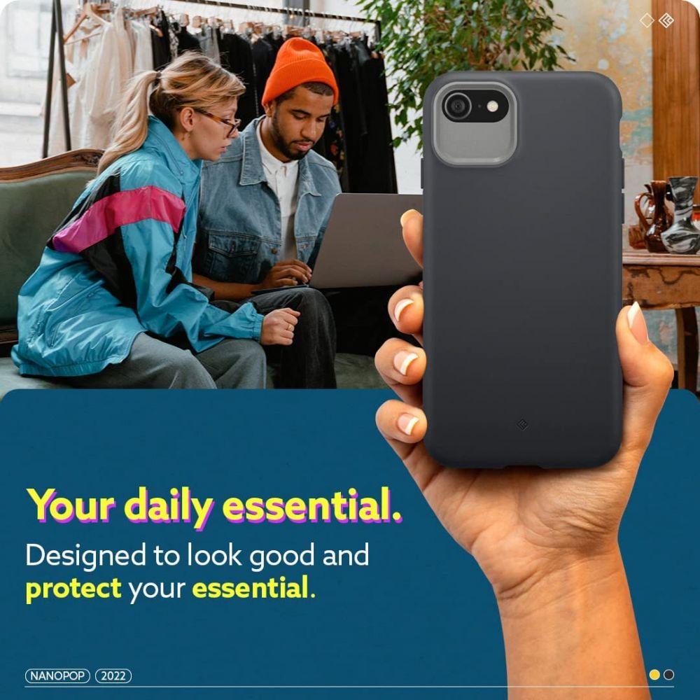 Caseology iPhone SE 2022 / SE 2020 / 7 / 8 Nano Pop Θήκη Σιλικόνης - Black Sesame