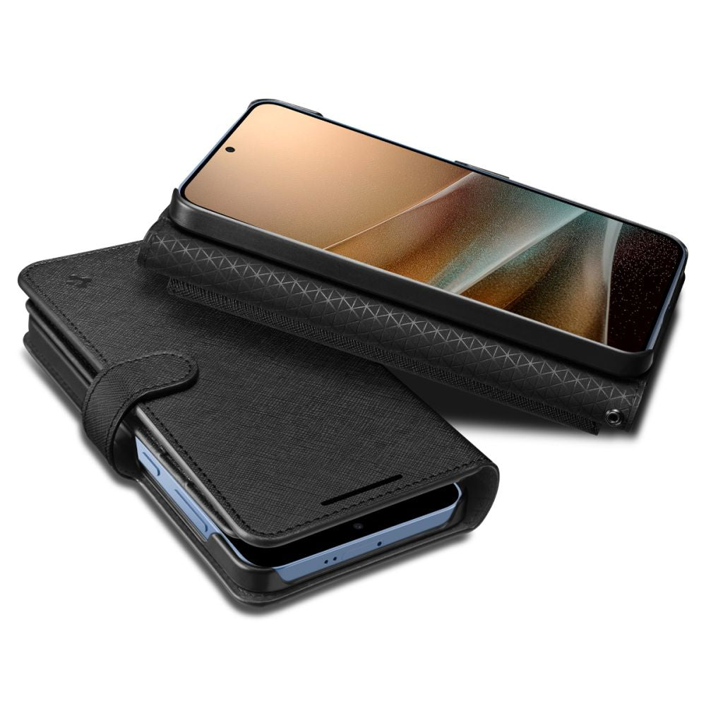 Spigen Samsung Galaxy S25 Plus Wallet S Θήκη Πορτοφόλι από Δερματίνη - Black