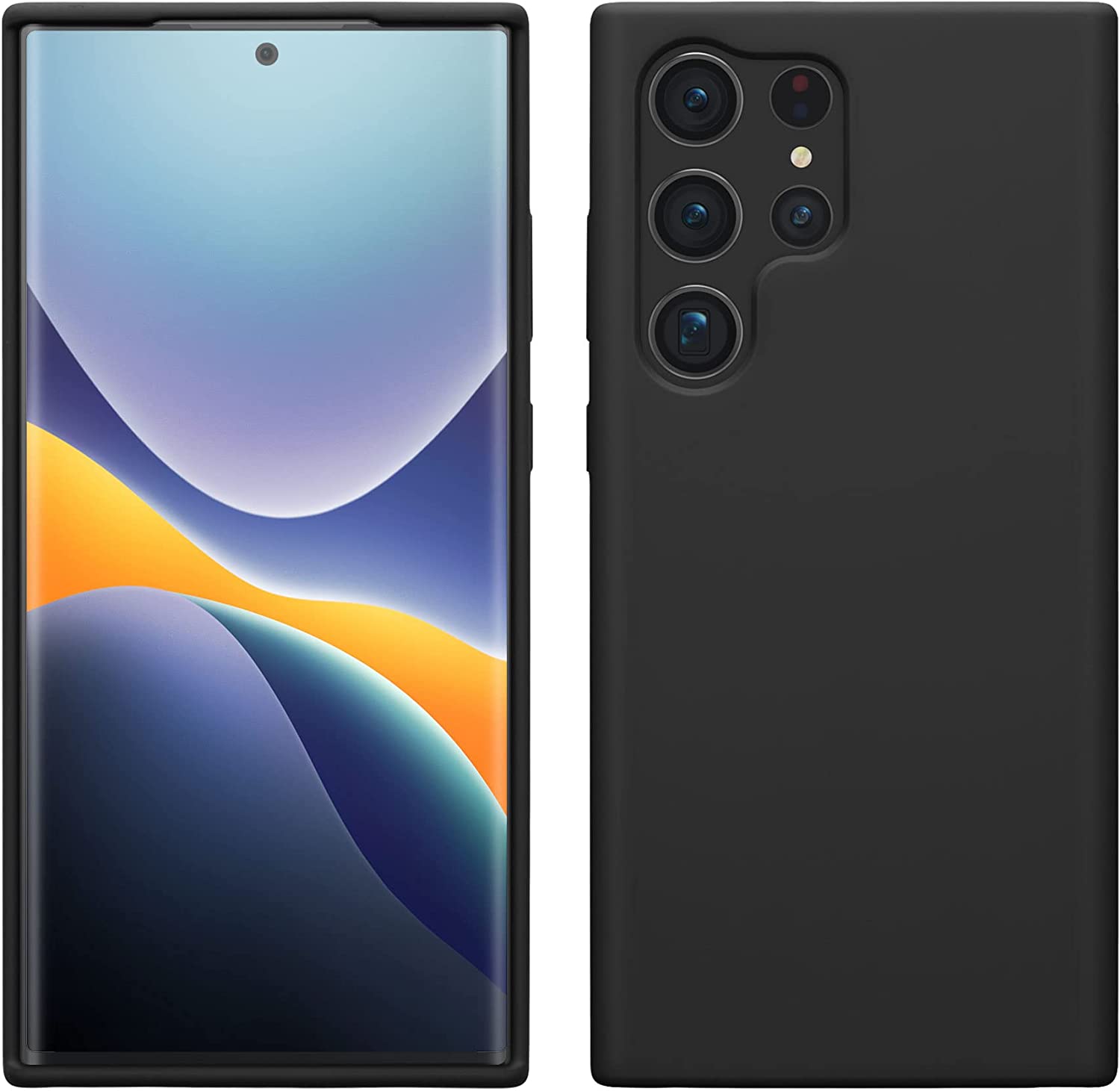 KW Samsung Galaxy S23 Ultra Θήκη Σιλικόνης Rubberized TPU - Black - 60275.01