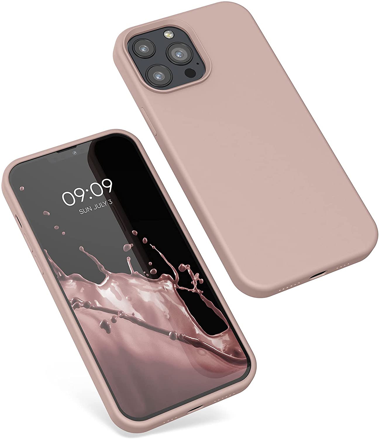 KW iPhone 13 Pro Max Θήκη Σιλικόνης Rubberized TPU - Dusty Pink - 55881.10