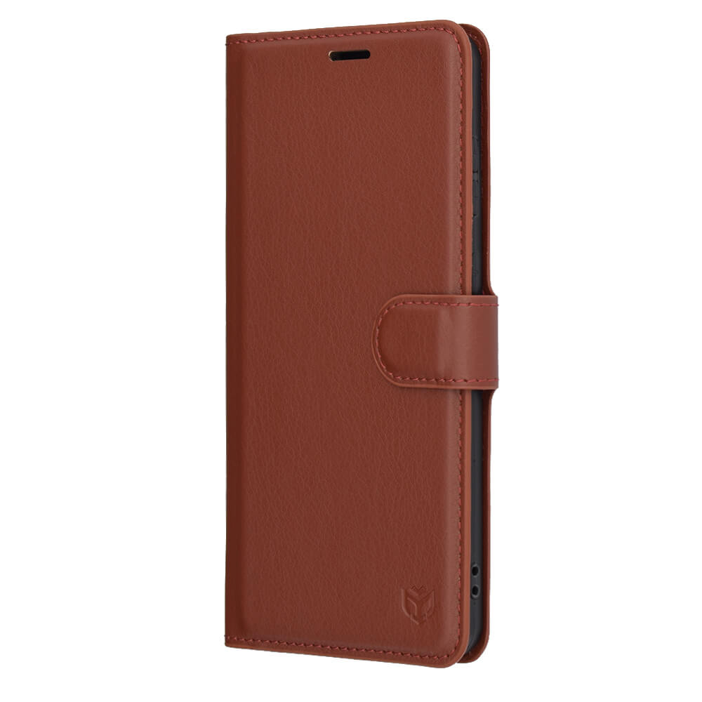 Techsuit Samsung Galaxy S25 Edge - Leather Folio - Θήκη Πορτοφόλι από Δερματίνη με Stand - Brown