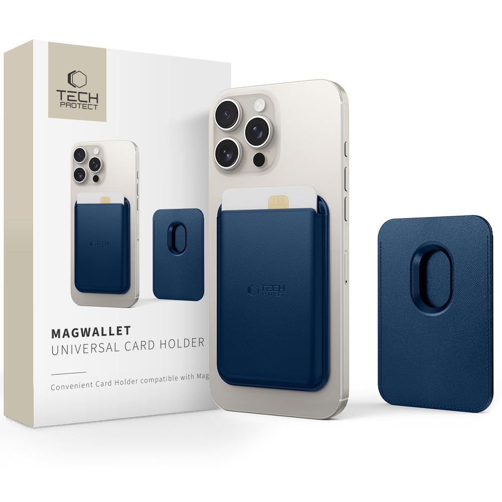 Tech-Protect MagWallet MagSafe Universal Magnetic Card Holder Μαγνητική Θήκη Καρτών - Navy Blue