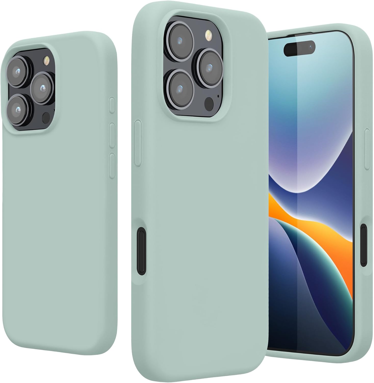 KW iPhone 16 Pro Θήκη Σιλικόνης Rubberized TPU - Cool Mint