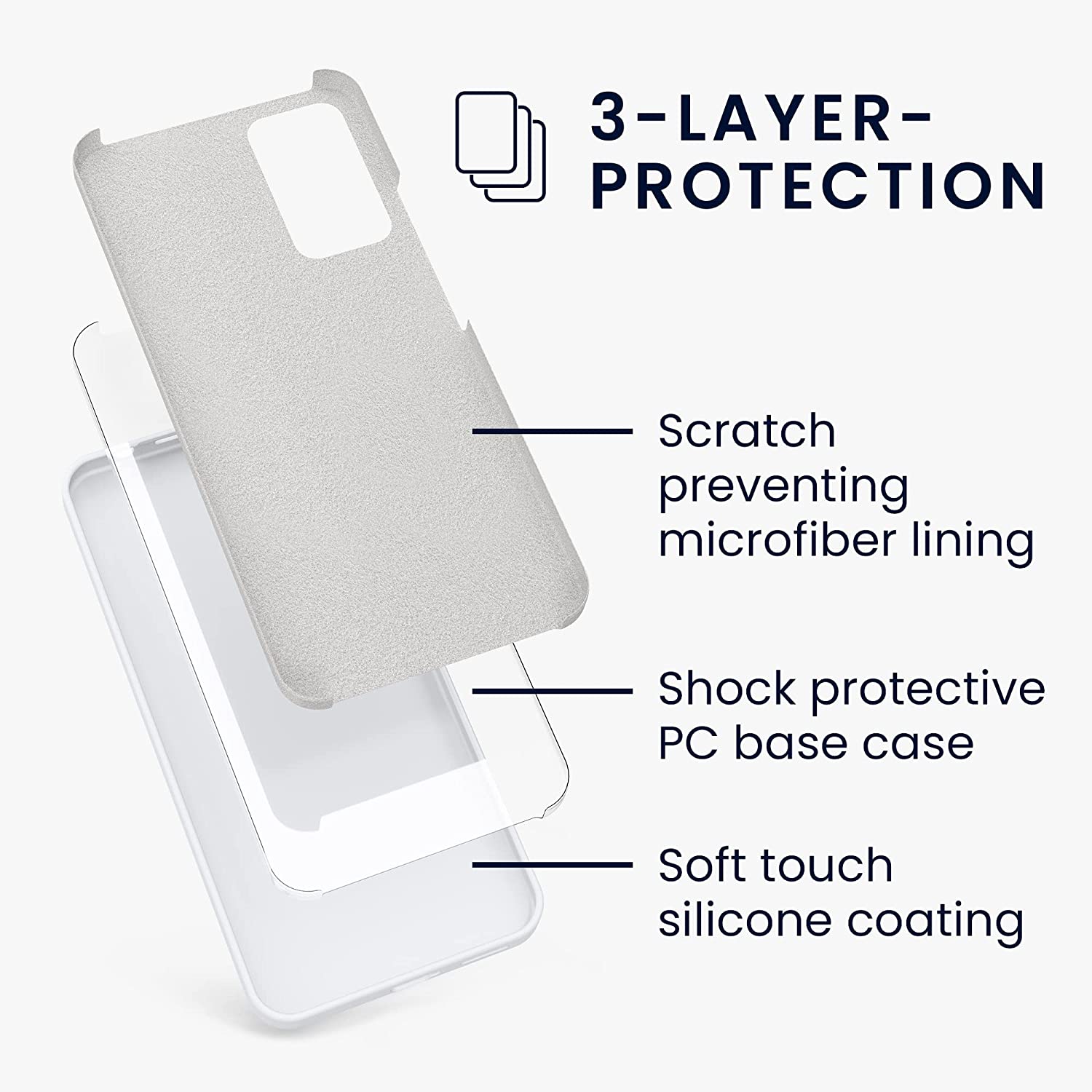 KW Xiaomi Redmi Note 11 Pro / Note 11 Pro 5G Θήκη Σιλικόνης Rubberized TPU - White - 57373.02