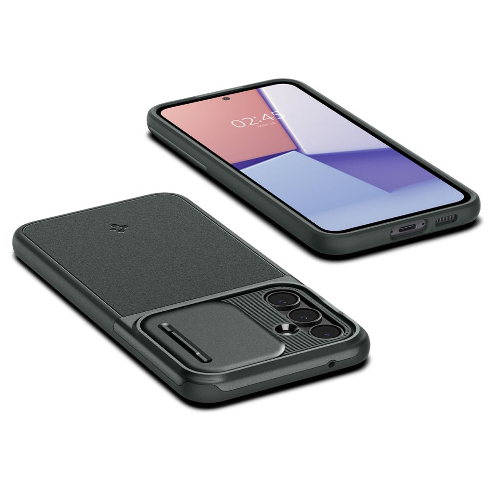 Spigen Samsung Galaxy S23 FE Optik Armor Θήκη Σιλικόνης με Κάλυμμα για την Κάμερα - Abyss Green