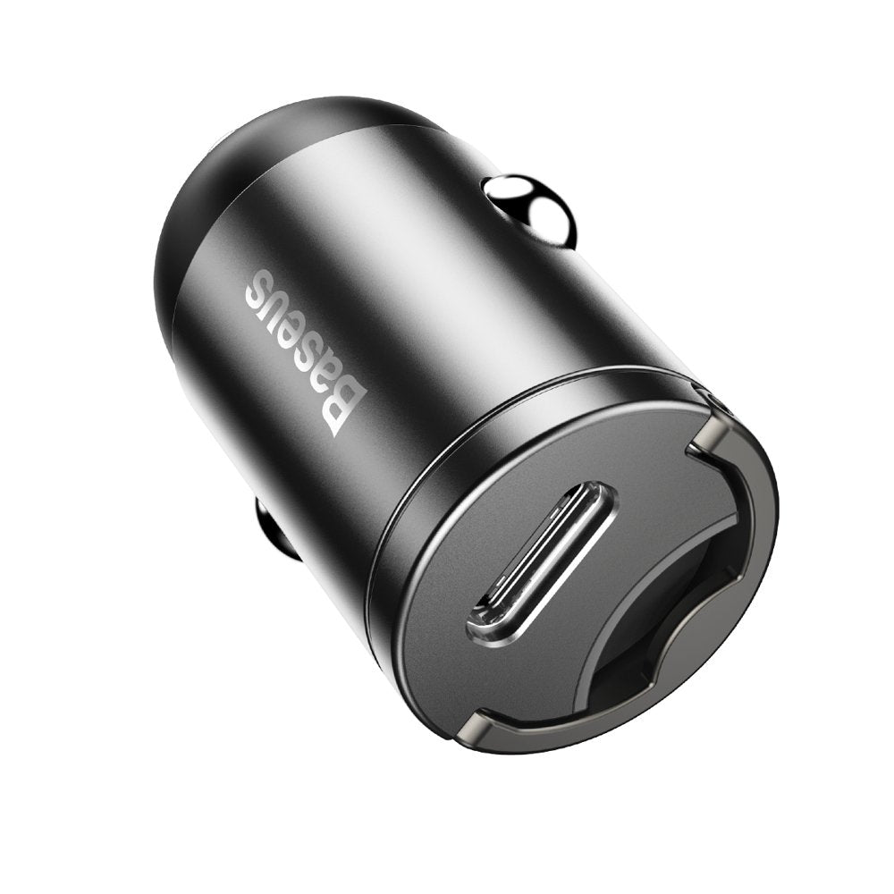 Baseus Tiny Star Mini Car Charger - Φορτιστής Αυτοκινήτου 30W με 1 Θύρα Type-C - Grey - VCHX-B0G
