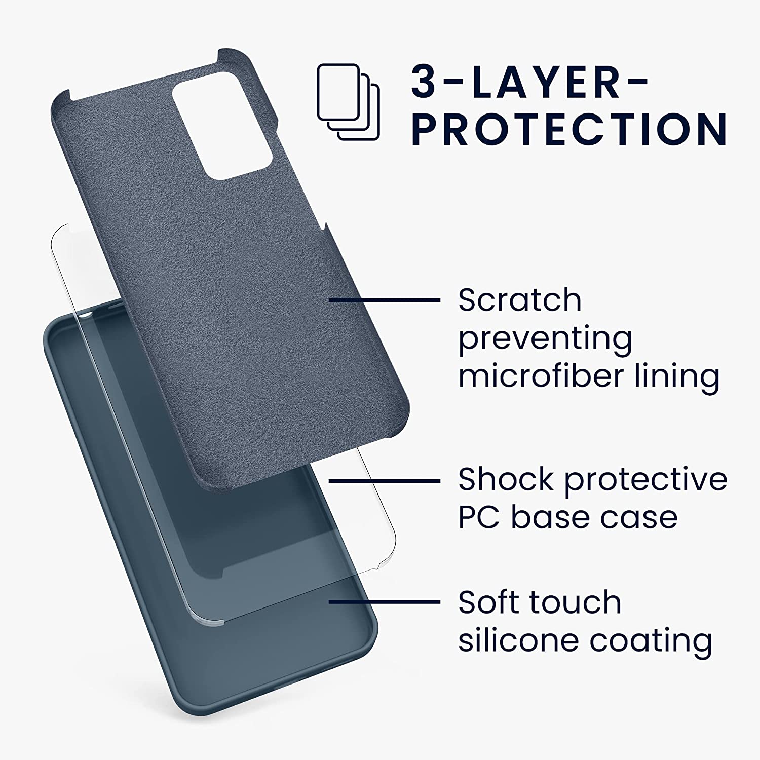 KW Xiaomi Redmi Note 11 Pro / Note 11 Pro 5G Θήκη Σιλικόνης Rubberized TPU - Dark Slate - 57373.202