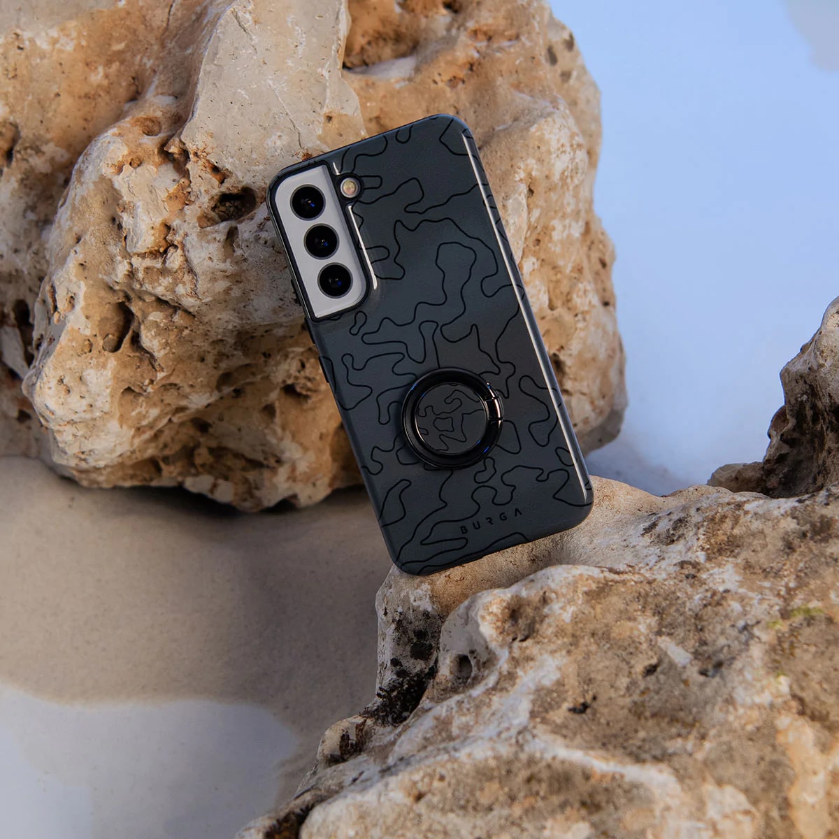 Burga iPhone 14 Fashion Tough Σκληρή Θήκη - Black Rock