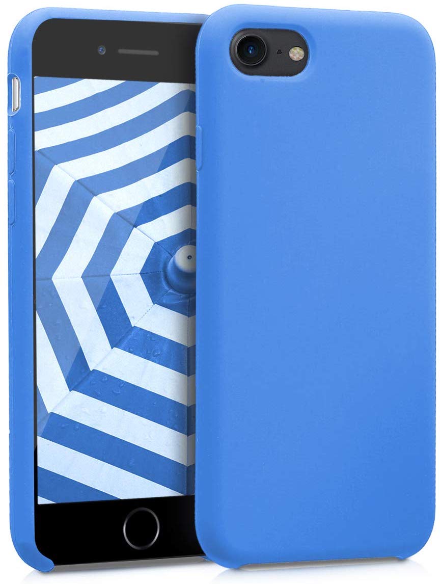 KW iPhone SE 2022 / SE 2020 / 7 / 8 Θήκη Σιλικόνης Rubber TPU - Blue - 40225.04