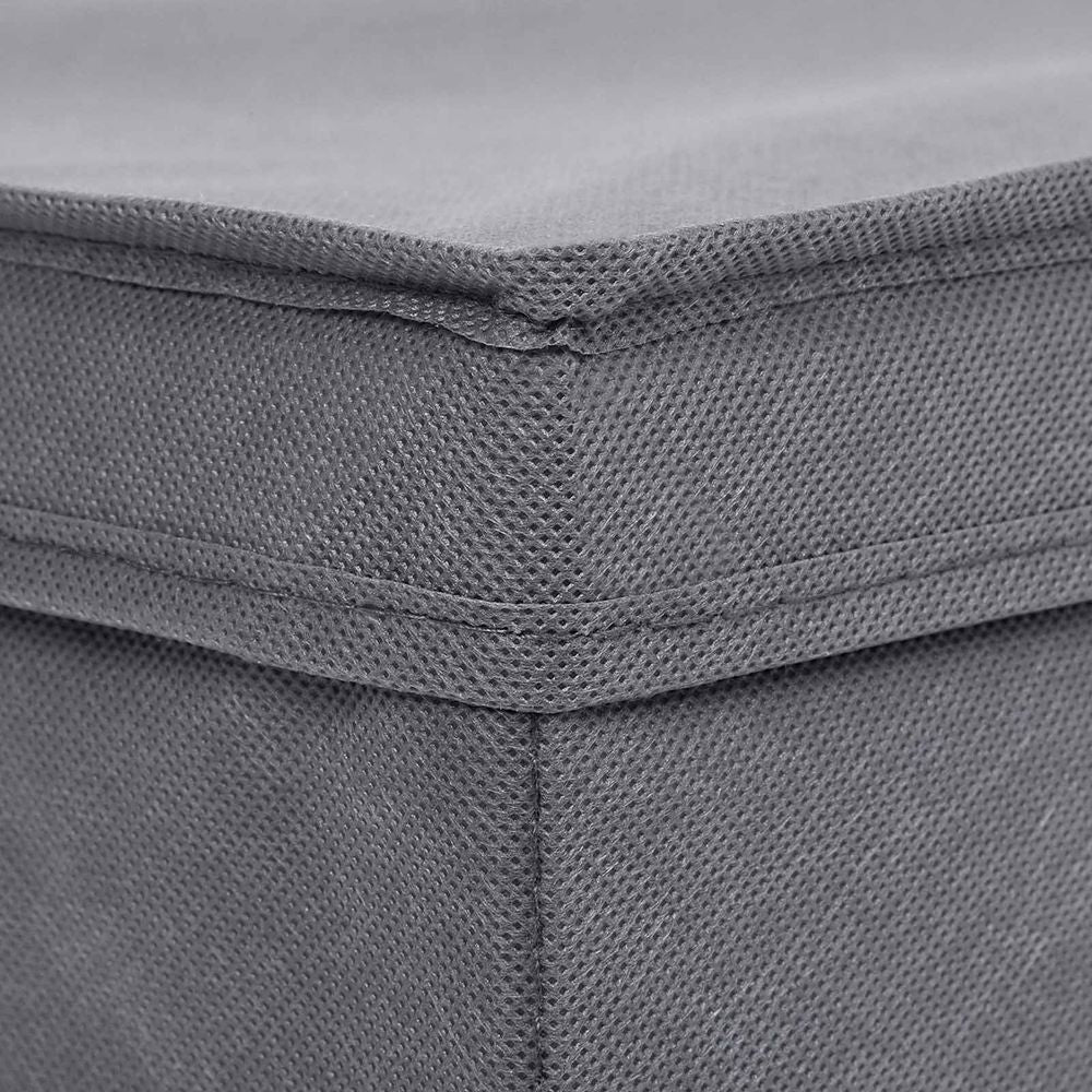 Songmics Σετ με 3 Κουτιά Αποθήκευσης με Καπάκι και Χερούλια - Grey - RFB03G