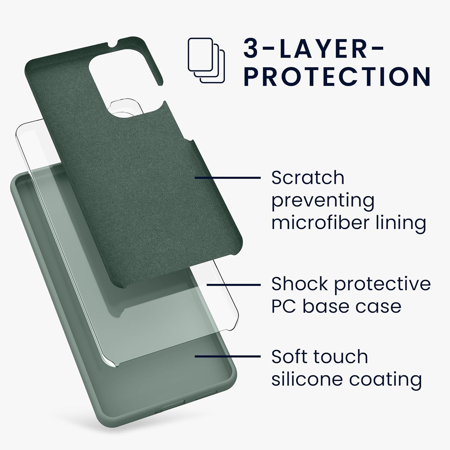 KW Samsung Galaxy A53 5G Θήκη Σιλικόνης Rubberized TPU - Rainwashed Green