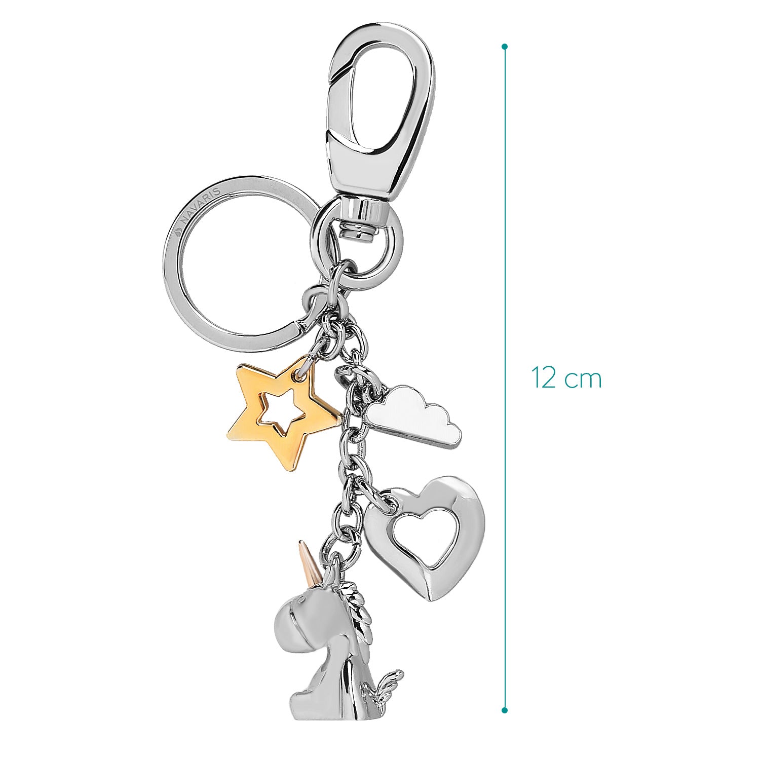 Navaris Unicorn Keychain Μπρελόκ Κλειδιών - Silver - 45104.01