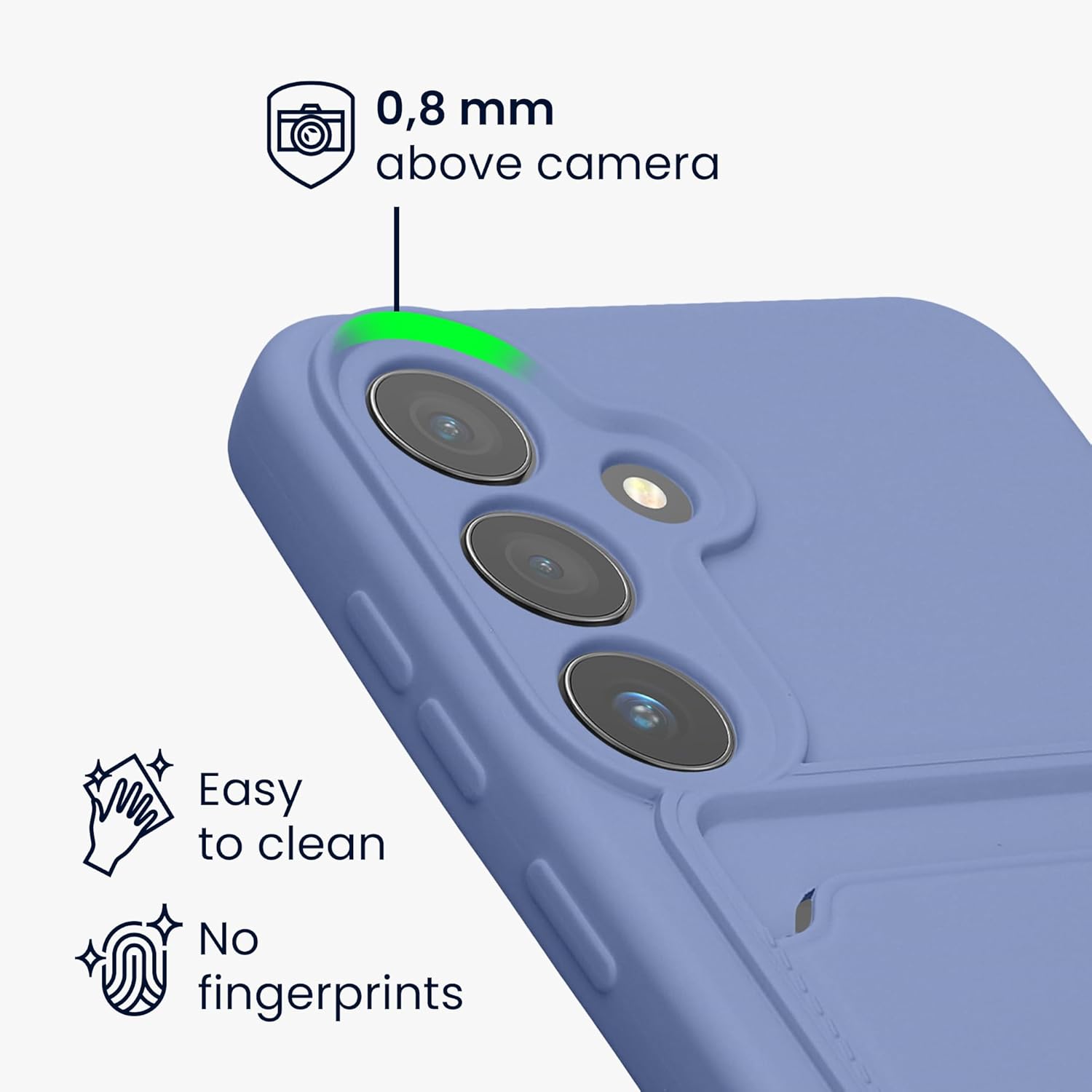 KW Samsung Galaxy S24 Θήκη Σιλικόνης TPU με Υποδοχή για Κάρτα - Lavender