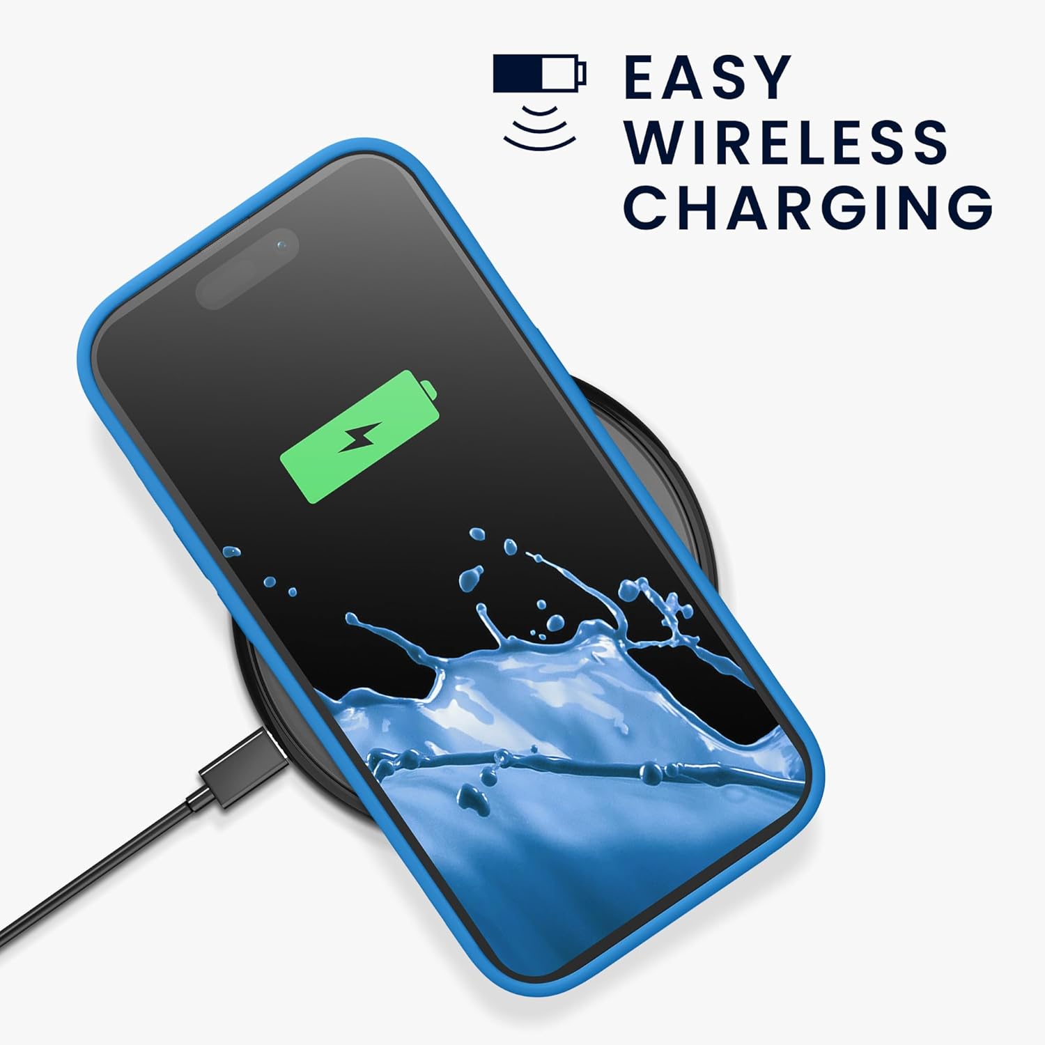 KW iPhone 15 Pro Θήκη Σιλικόνης Rubberized TPU - Sea Breeze