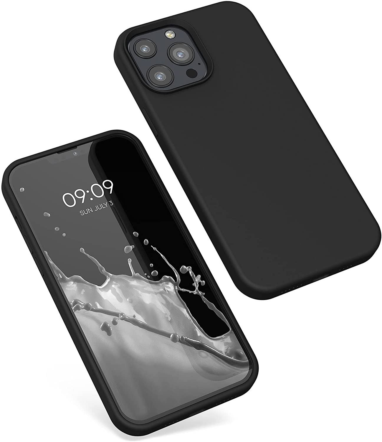 KW iPhone 13 Pro Max Θήκη Σιλικόνης Rubberized TPU - Black - 55881.01