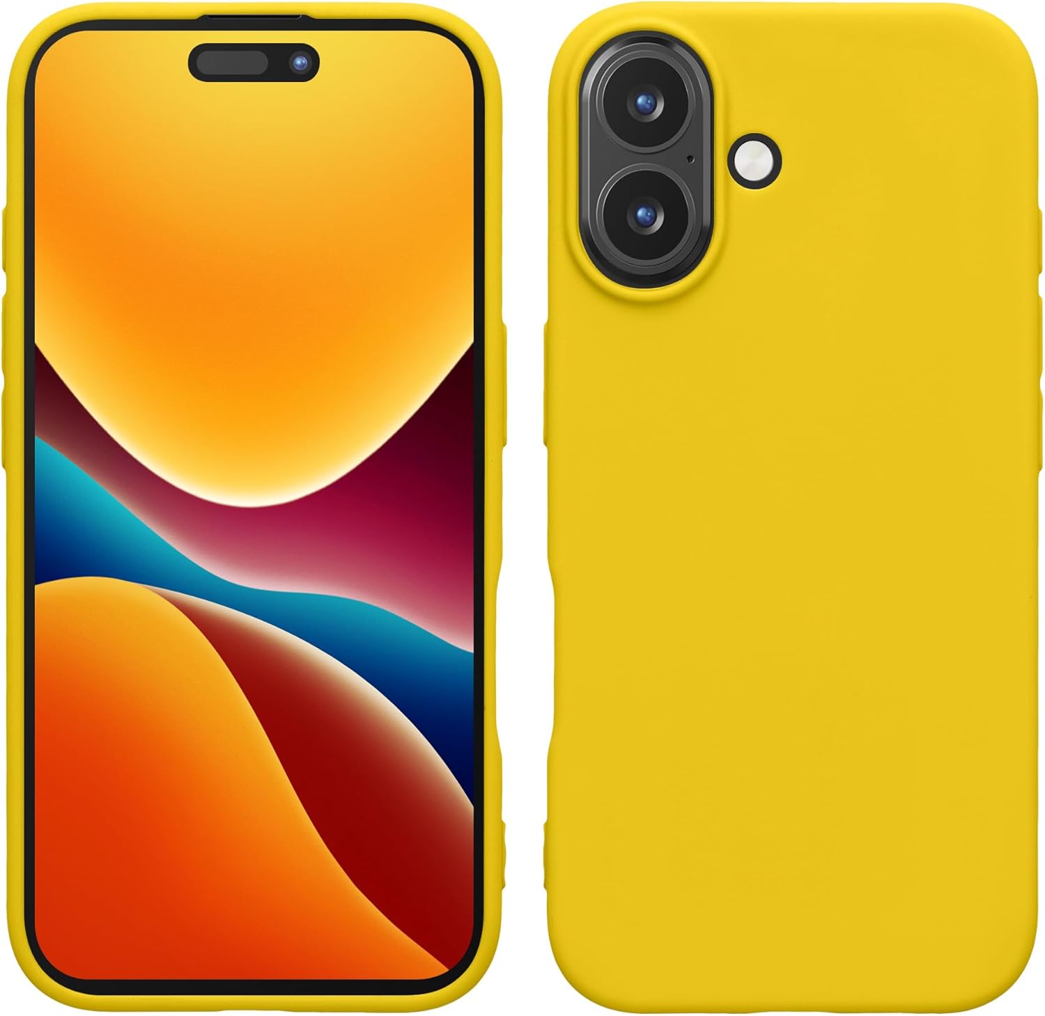 KW iPhone 16 Λεπτή Θήκη Σιλικόνης TPU - Bright Yellow