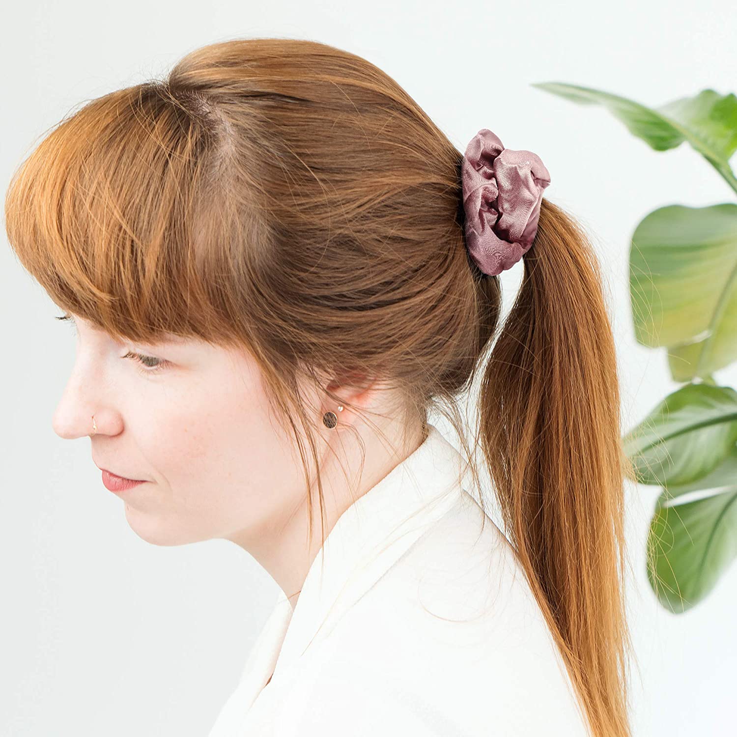 Navaris Σετ με 2 Μεταξωτά Scrunchies Λαστιχάκια Μαλλιών - Pink - 50258.02.33