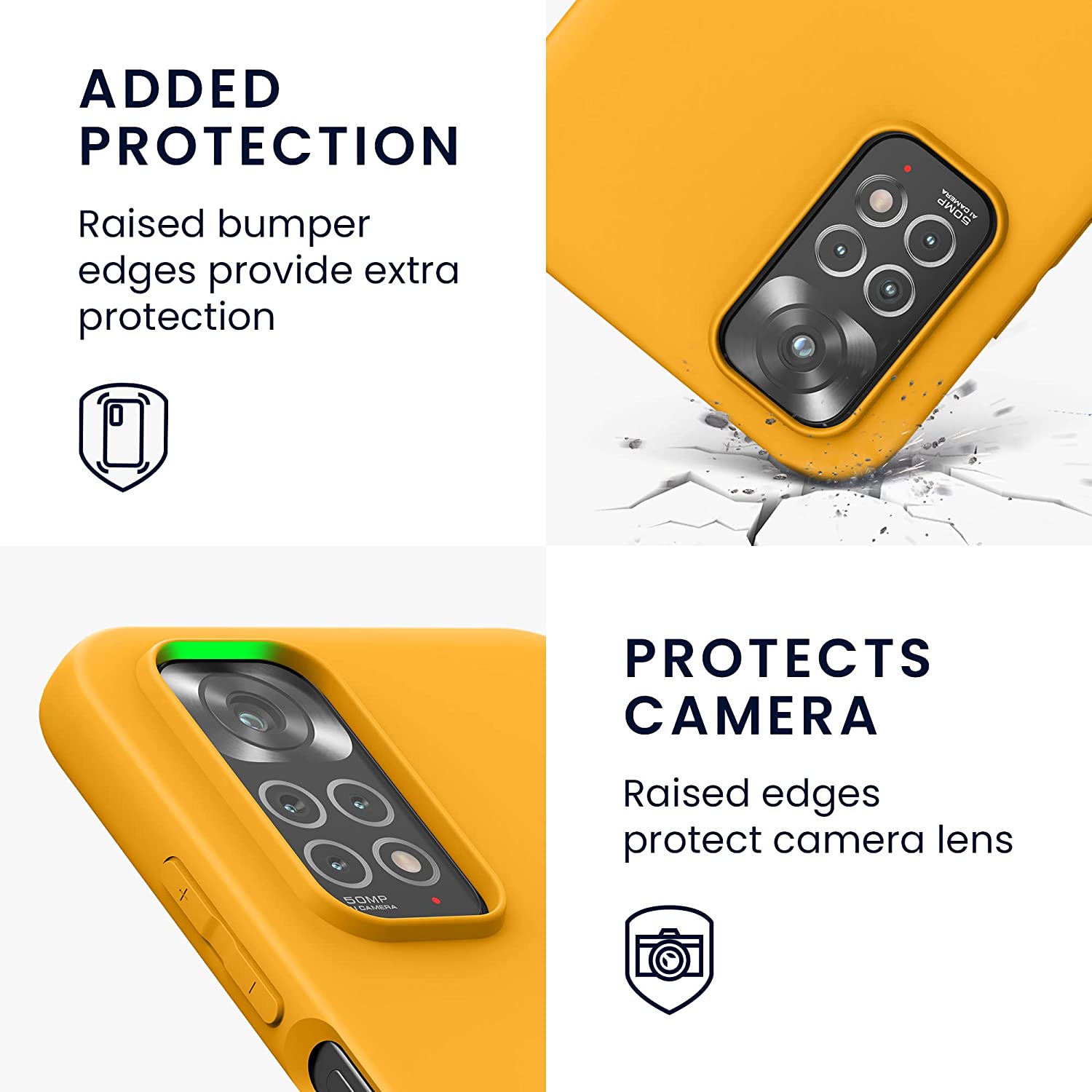 KW Xiaomi Redmi Note 11 / Redmi Note 11S Θήκη Σιλικόνης TPU - Saffron Yellow - 57368.180