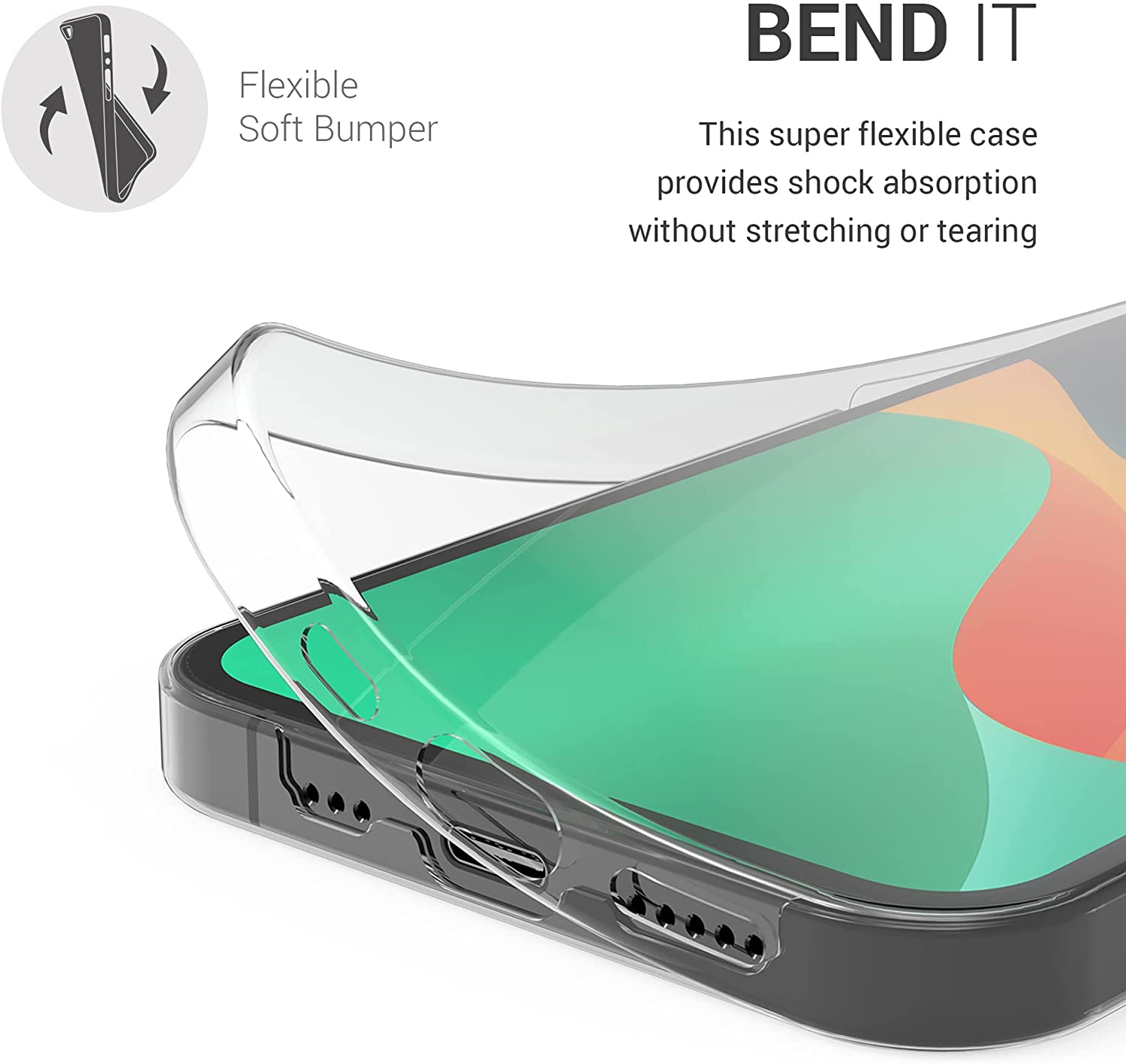 KW iPhone 13 Pro Θήκη Σιλικόνης Full Body - Διάφανη - 58272.03