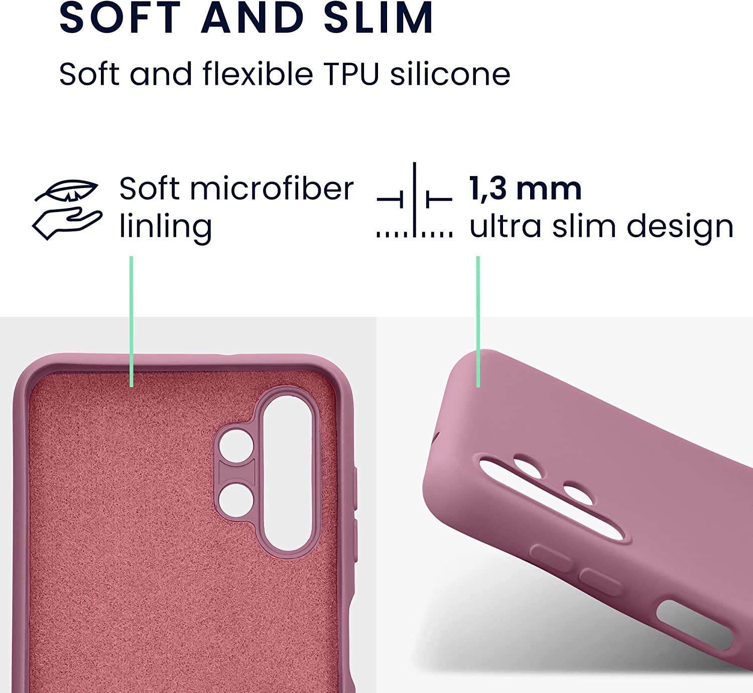 KW Samsung Galaxy A13 4G Θήκη Σιλικόνης Rubberized TPU - Deep Rusty Rose - 58049.167