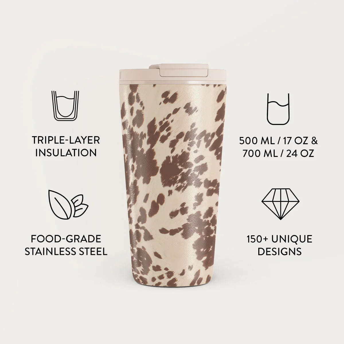 Burga Κούπα Θερμός από Ανοξείδωτο Ατσάλι - Flap Lid - 500ml - Rodeo