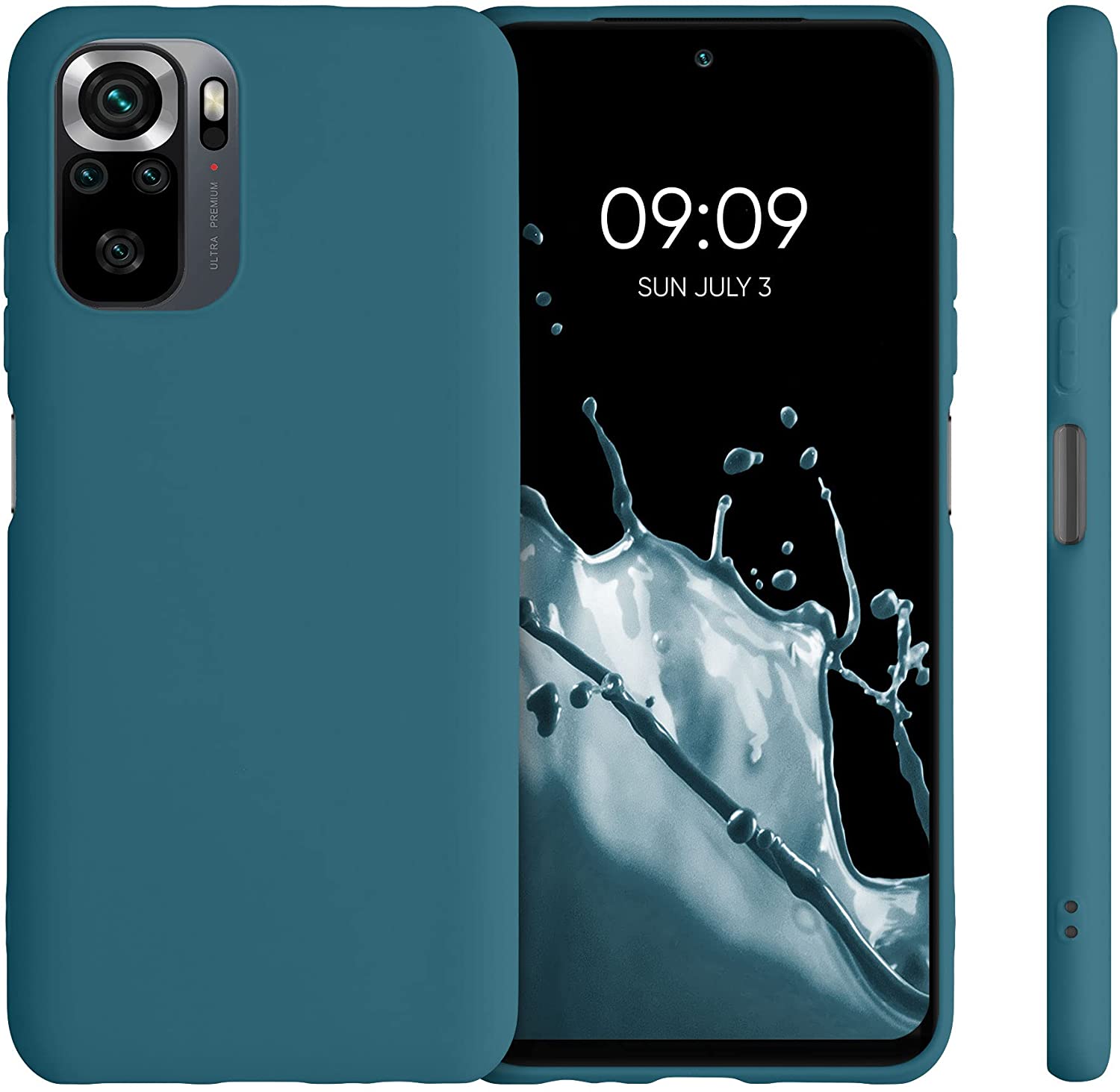 KW Xiaomi Redmi Note 10 / Note 10s / Poco M5s Θήκη Σιλικόνης TPU - Petrol Matte - 54541.57