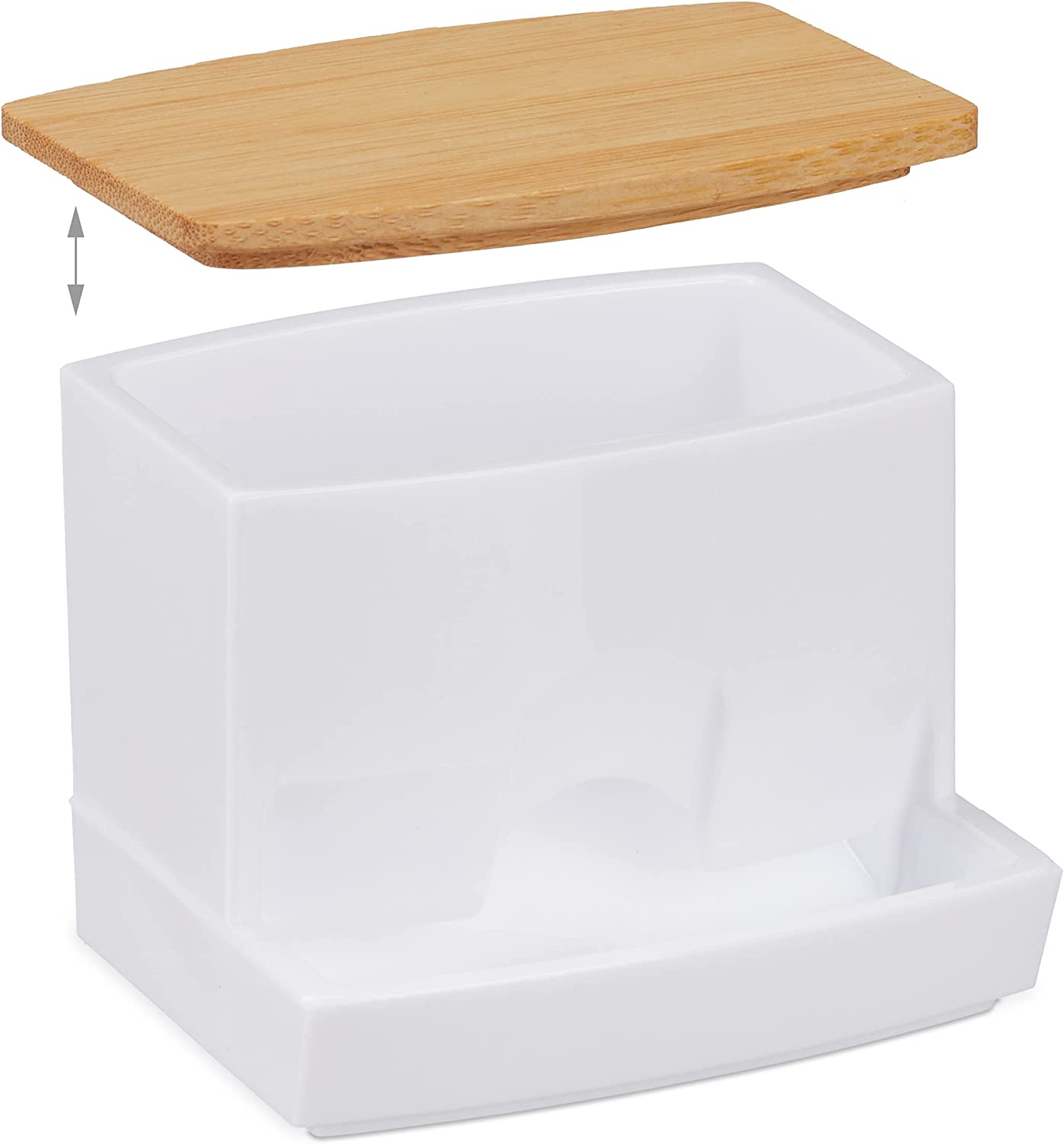 Relaxdays Ακρυλικό Κουτί Αποθήκευσης για Μπατονέτες - White / Natural - 4052025905965