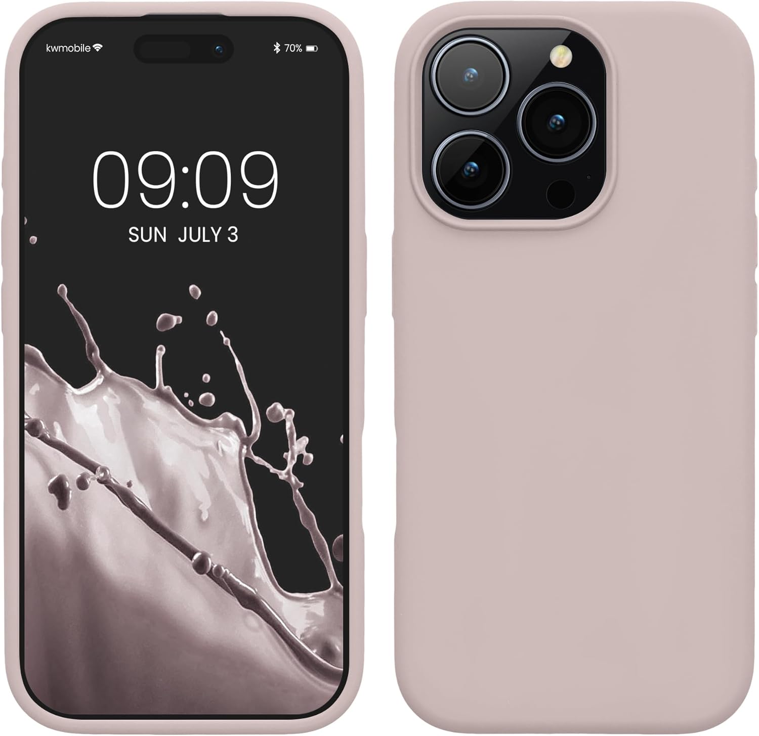 KW iPhone 16 Pro Θήκη Σιλικόνης Rubberized TPU - Dusky Pink