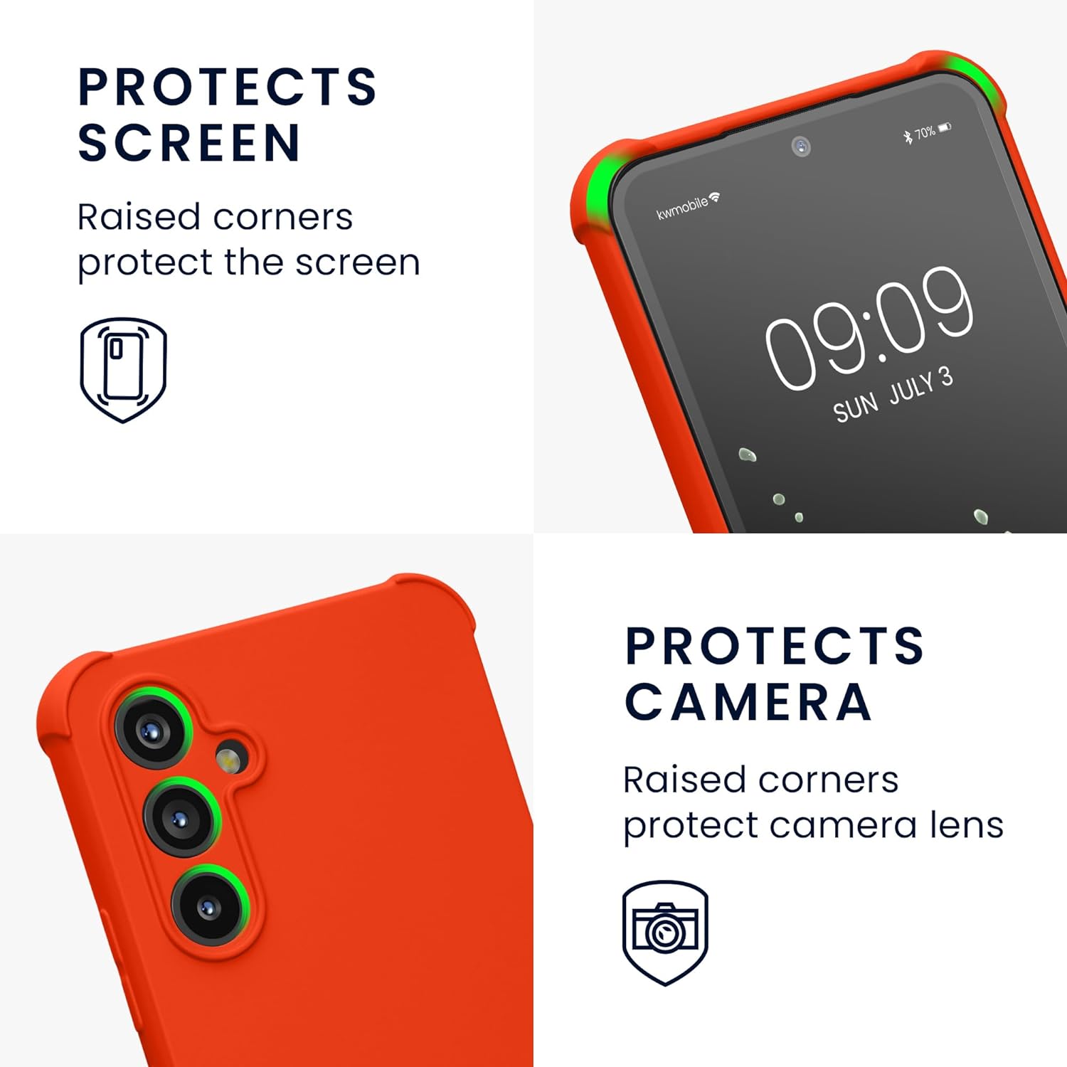 KW Samsung Galaxy A54 5G Θήκη Σιλικόνης TPU με Λουράκι - Fruity Orange - 60805.150