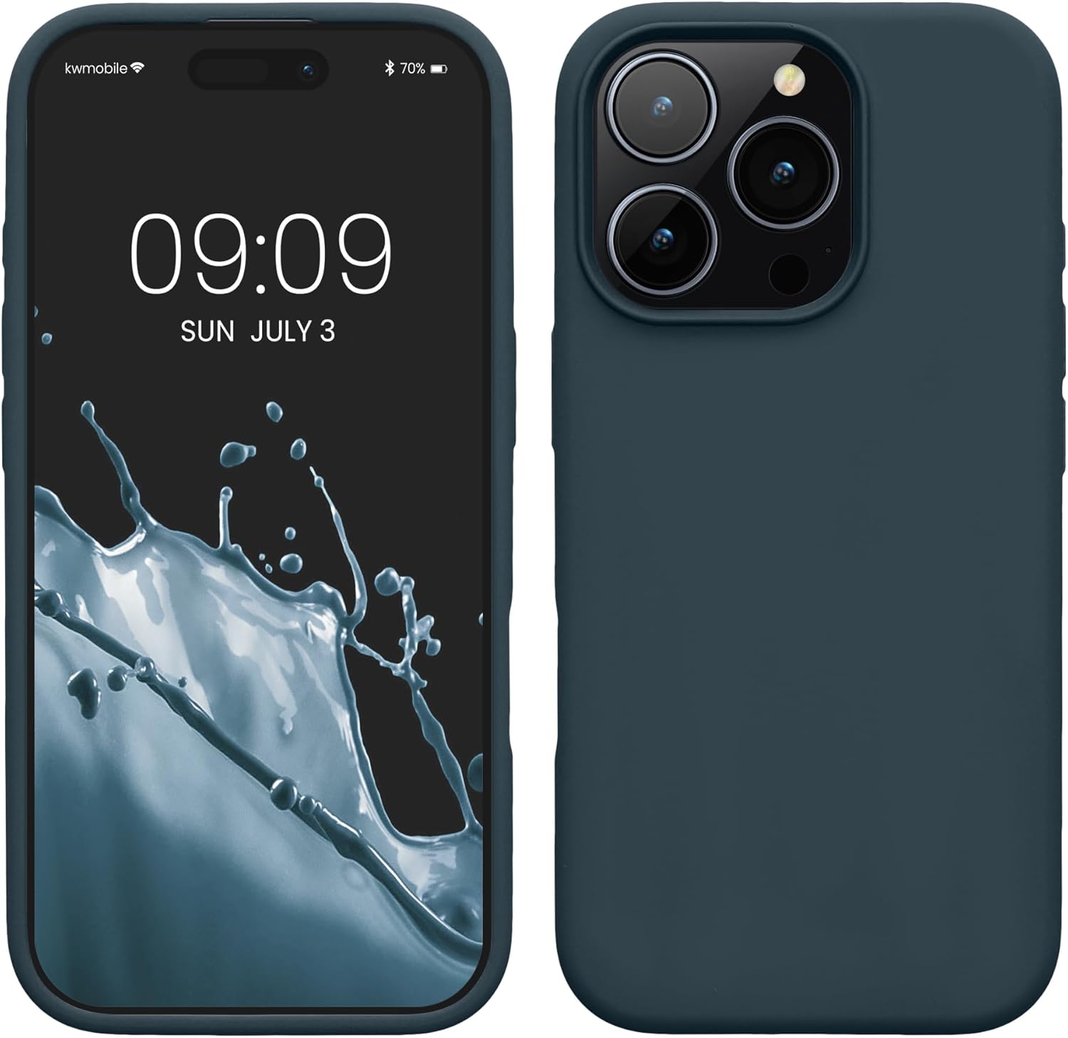 KW iPhone 16 Pro Θήκη Σιλικόνης Rubberized TPU - Dark Slate
