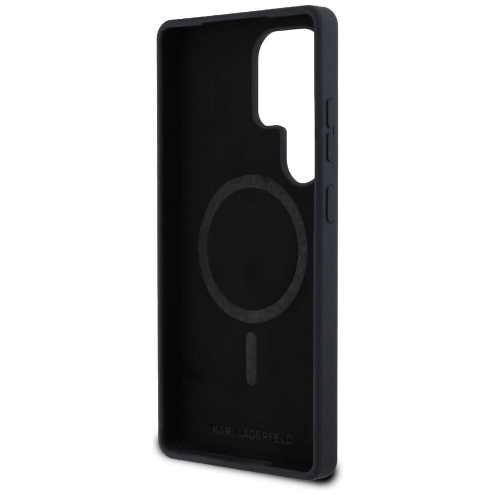 Karl Lagerfeld Samsung Galaxy S25 Ultra - Silicone Graffiti Ikonik Printed Logo - Σκληρή Θήκη Σιλικόνης με MagSafe - Black - KLHMS25LPNYKGRTK