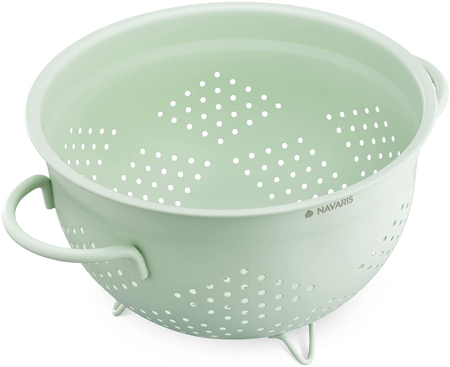 Navaris Σουρωτήρι από Ανοξείδωτο Ατσάλι με Λαβές - 24 cm - Mint Green - 48522.01.50