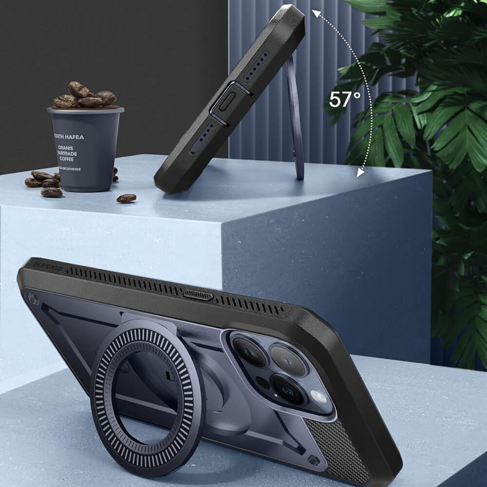 Supcase iPhone 15 Pro Max - Unicorn Beetle Pro MagSafe - Σκληρή Θήκη με Προστασία Οθόνης και Stand - Mountain