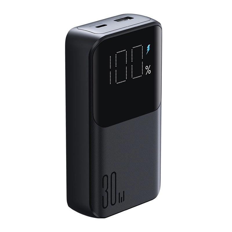 Joyroom JR-PBC06 Mini PowerBank 10000mAH 30W με Ενσωματωμένα Καλώδια Type-C / Lightning και 1 θύρα Type-C και 1 Θύρα USB - Black