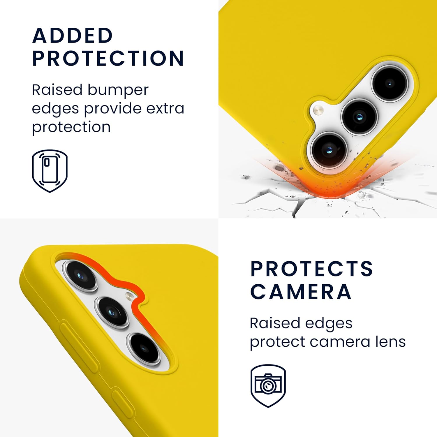 KW Samsung Galaxy A35 5G Θήκη Σιλικόνης Rubberized TPU - Bright Yellow